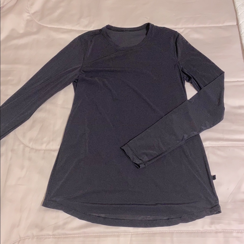 Lululemon Black Mesh Workout Top Longsleeve